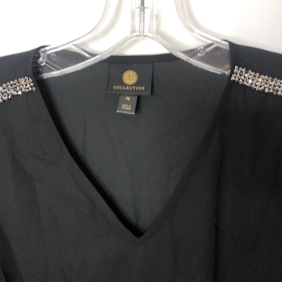 NWT JM Collection glitter semi sheer womans Top Blouse Floral New with tags NWT - Picture 5 of 10